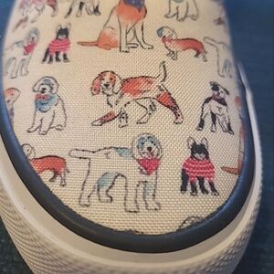 CYNTHIA ROWLEY DOG THEMED CANVAS SNEAKERS SIZE 9 M